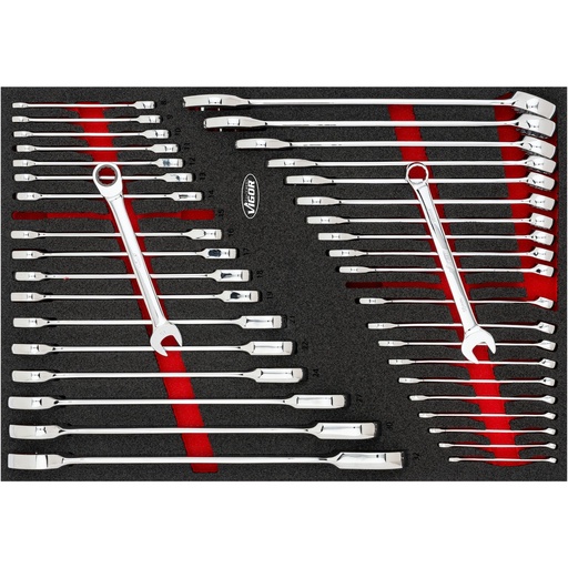 [V6807N] Ratcheting combination wrench set (V6807N, VIGOR)