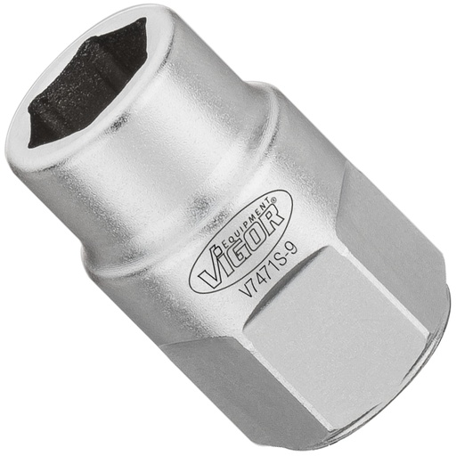 [V7471S-9] Brake bleeder socket short 9 mm (V7471S-9, VIGOR)