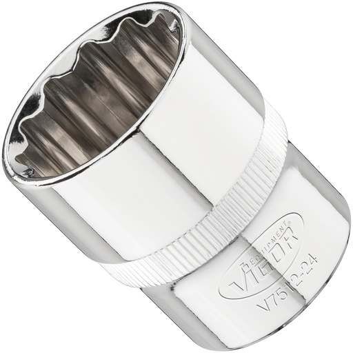[V7512-24] Socket 1/2 in. 24 mm V7512-24, VIGOR