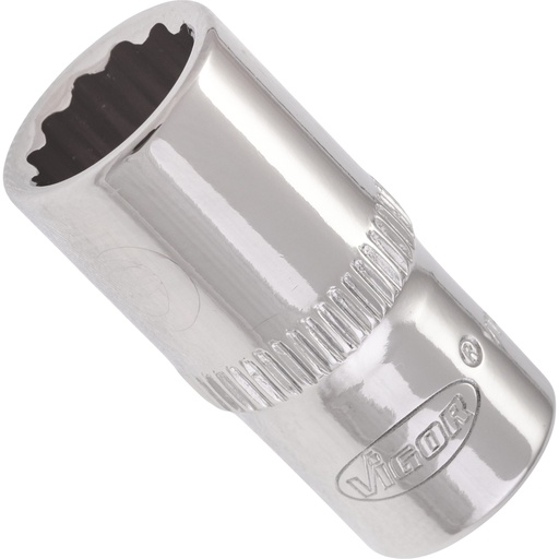 [V7514-8] Divpadsmitstūru muciņa 8 mm, 1/4 collas, V7514-8, VIGOR