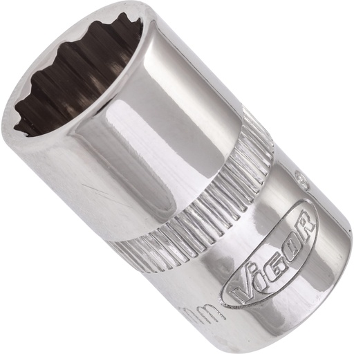 [V7538-12] Dvylikakampė galvutė 12 mm, 3/8 col., V7538-12, VIGOR