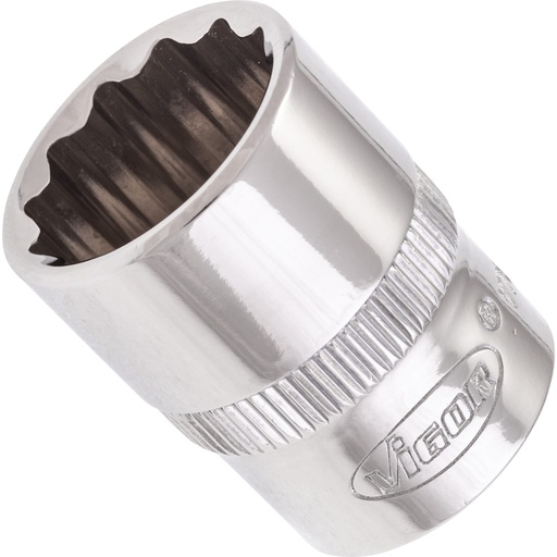 [V7538-16] Divpadsmitstūru muciņa 16 mm, 3/8 collas, V7538-16, VIGOR