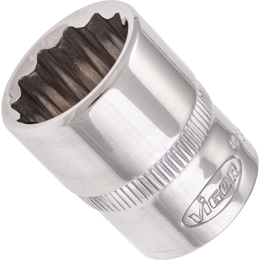 [V7538-17] Divpadsmitstūru muciņa 17 mm, 3/8 collas, V7538-17, VIGOR