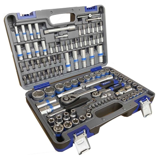 [KR108MDADB] ⬡ 1/4" + 1/2" Dr. Socket set 108pcs. 72TH (KR108MDADB, KINGROY)