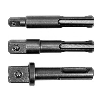 [YT04686] ⬡ 1/4" + 3/8" + 1/2" Dr. SDS+  socket adapter set 3pcs. (YT04686, YATO)
