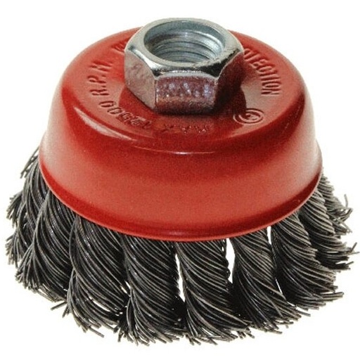 [YL110065] ⬡ Twisted knot bowl cup wire brush Ø 65mm (YL110065)