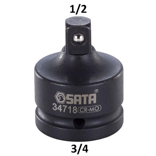 [S34718] ⬡ Impact adapter 3/4"(F) - 1/2"(M) (S34718, SATA)