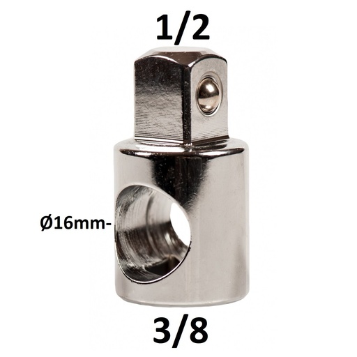 [CL203202] ⬡ Dr. 3-way adapter 3/8" - 1/2" (CL203202, CHANGLU TOOLS)