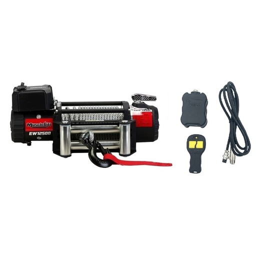 [EW1250024MLR] ⬡ Elektrinė gervė (Muscle Lift) 24V 12500 svr./5665 kg su radijo distanciniu valdymu (EW1250024MLR, T-MAX)