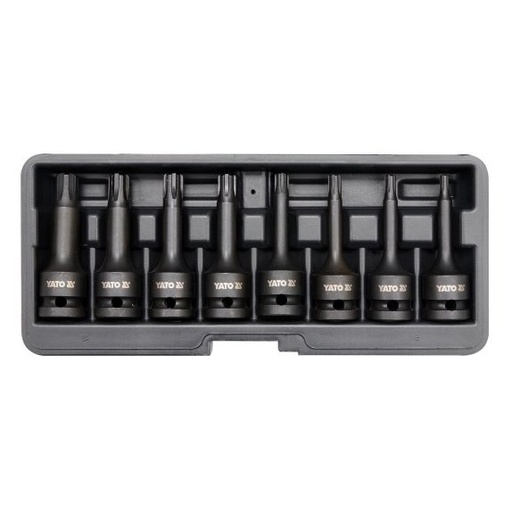 [YT1068] ⬡ 1/2" Dr. Deep bit socket impact set (RIBE) 8pcs. (YT1068, YATO)