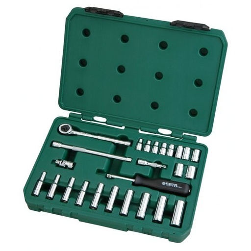 [S09098] ⬡ Galvučių rink. 1/4'(5/32'-1/2') (25vnt) (Colinė sistema) (S09098, SATA)