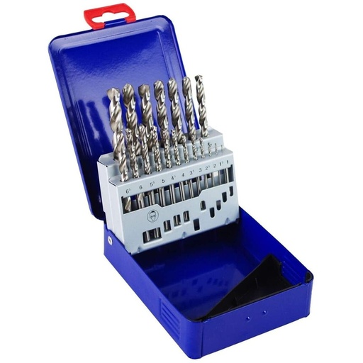 [H19022] ⬡ Twist drill set DIN338 19pcs. (1-10mm) Edge ground (H19022)