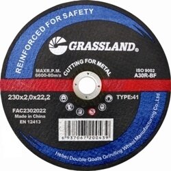 [FAC2302022] ⬡ Cut-off wheel 230x2.0x22.2 41. Metal and steel (FAC2302022, GRASSLAND)