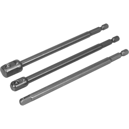 [YT04628] ⬡ 1/4" + 3/8" + 1/2" galvučių gręžtuvo ilgų adapterių rinkinys 3 vnt. (YT04628, YATO)