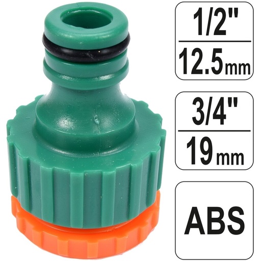 [89017] ⬡ Connector for garden hose 3/4" - 1/2" (89017)