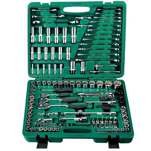 [CL104301] ⬡ 1/4"+3/8"+1/2" Dr. Socket and wrench set 150pcs (CL104301, CHANGLU TOOLS)