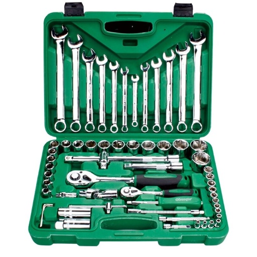 [CL103961] ⬡ 1/4" + 1/2" Dr. Socket and wrench set 61pcs (CL103961, CHANGLU TOOLS)
