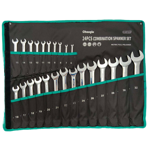 [CL401324] ⬡ Combination wrench set 24pcs (6-32mm) (CL401324, CHANGLU TOOLS)