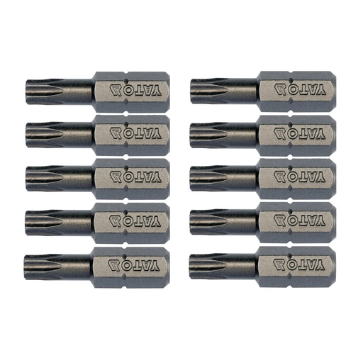 [YT78144] ⬡ 1/4"Dr TORX bit, 10pcs T25 x25mmL (YT78144, YATO)