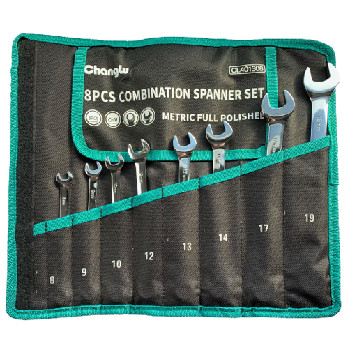 [CL401308] ⬡ Kombinuotų raktų rinkinys 8 vnt. (8-19 mm) (CL401308, CHANGLU TOOLS)