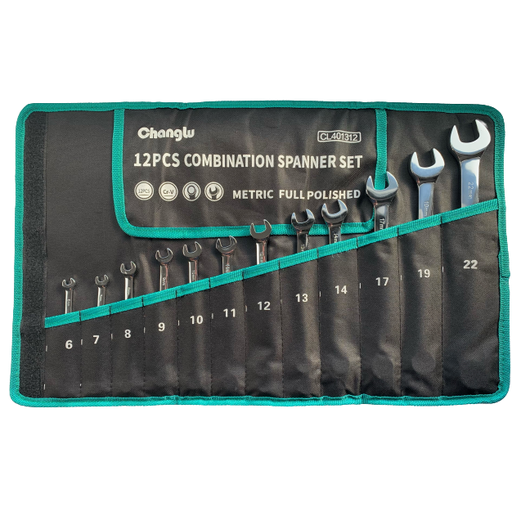 [CL401312] ⬡ Combination wrench set 12pcs (6-22mm) (CL401312, CHANGLU TOOLS)