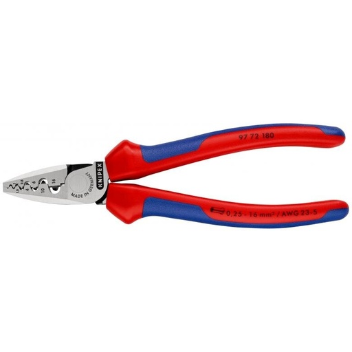 [9772180] ⬡ Užspaudimo replės laidų antgaliams 180 mm (9772180, KNIPEX)