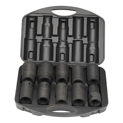 [BD10] ⬡ 1" Dr. Impact socket set 10 pcs (17-41 mm) (BD10)