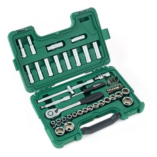 [ST09007SJ] ⬡ Galvučių rinkinys 1/2" 60 vnt. (ST09007SJ, SATA)