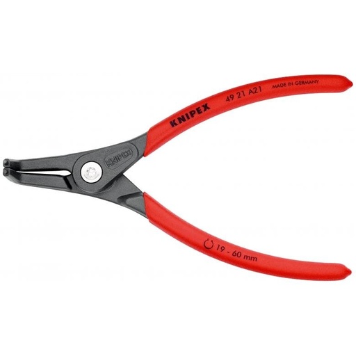[4921A21] ⬡ Precision circlip pliers. External. Bent 165mm (Ø19-60mm) KNIPEX (4921A21, KNIPEX)