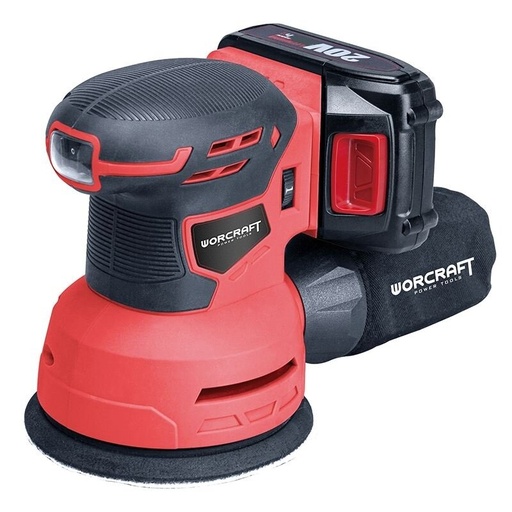 [CRSS20LI] ⬡ Akumuliatorinis šlifuoklis orbitinis 125mm WORCRAFT 20V LI-ION (CRSS20LI, WORCRAFT)