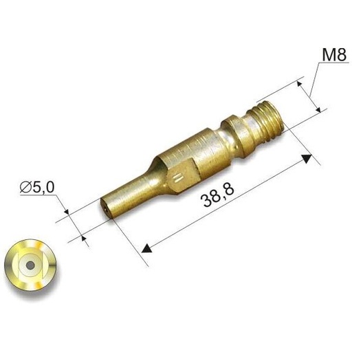 [341PDMN3] ⬡ Cutting nozzle No.3 (30-50mm) for cutting torch 341 P (341PDMN3, DONMET)