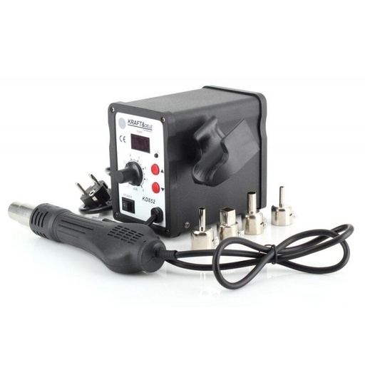[KD852] ⬡ Litavimo stotelė karšto oro 700W (su antgaliais) (KD852)