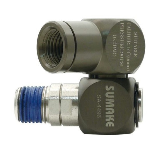 [CA403] ⬡ Pneumatinė jungtis 1/4 (iš.s./vid.s.) pasukama 360° (CA403, SUMAKE)
