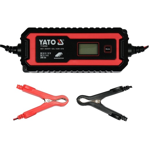 [YT83000] ⬡ Electronic battery charger 6/12V 2/4A 200Ah (YT83000, YATO)