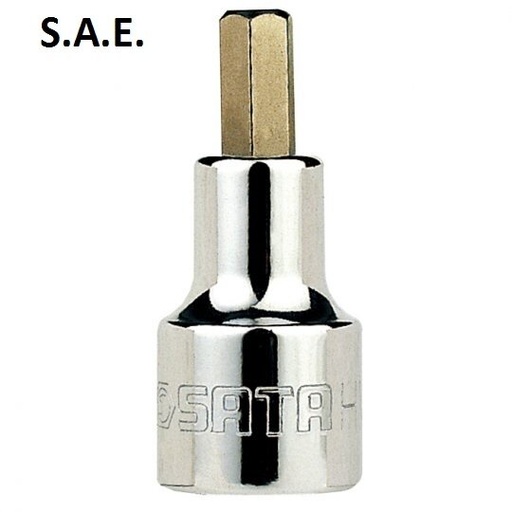 [ST24401BU] ⬡ Galvutė su antgaliu 1/2" 50L šešiabriaunė (HEX) (S.A.E.) 1/4" (ST24401BU, SATA)