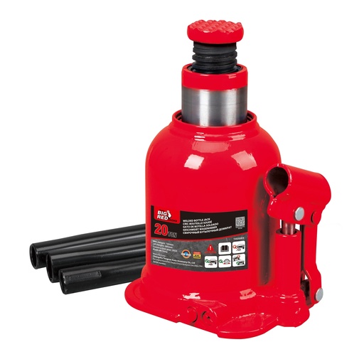 [TH92004DX] ⬡ Hydraulic welded bottle jack. Economic class, 20t TUV (TH92004DX, TONGRUN)