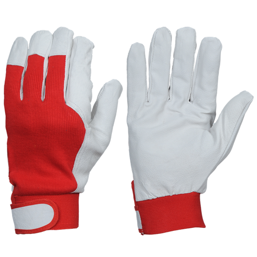[DL40118] ⬡ Work gloves leather-polyester FLEX-TOUCH 8 (M) (DL40118)