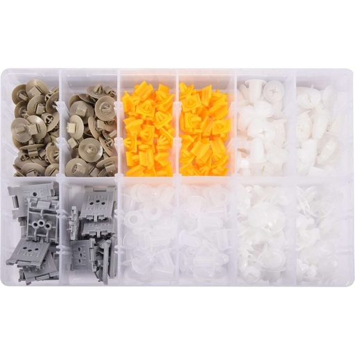 [YT06651] ⬡ Plastic Push-Type Clip Assortment (300pcs) Renault (YT06651, YATO)