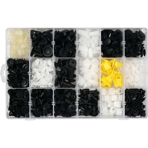 [YT06656] ⬡ Plastic Push-Type Clip Assortment (418pcs) Honda (YT06656, YATO)