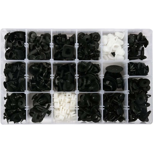 [YT06657] ⬡ Plastic Push-Type Clip Assortment (408pcs) Nissan (YT06657, YATO)