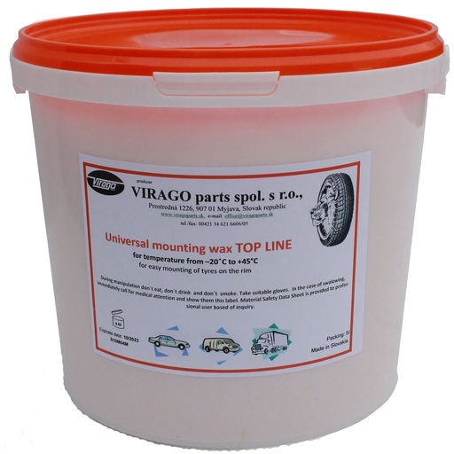 [VPTOPWAX] ⬡ Montavimo pasta TOP Line WAX 5kg (oranžinė) (VPTOPWAX)