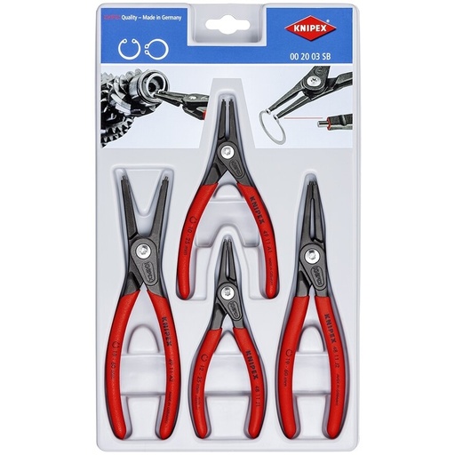 [002003SB] ⬡ Precision circlip pliers set 4pcs KNIPEX (002003SB, KNIPEX)
