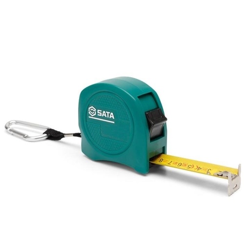 [ST91311E] ⬡ Matavimo plieninė ruletė su stabdžiu 2 m x 13 mm (ST91311E, SATA)