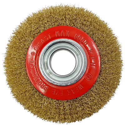 [YL260300] ⬡ Crimped wire flat wheel brush, 300x32mm (YL260300)