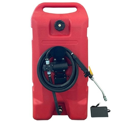 [DTK53] ⬡ Portable fuel caddy 53L DTK53 with pump 12V battery/230V (with hose, nozzle) (DTK53, AOCHENG)