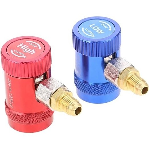 [MHR10273] ⬡ AC R1234yf quick coupler 1/4'' SAE male port high/low 2pcs (MHR10273)