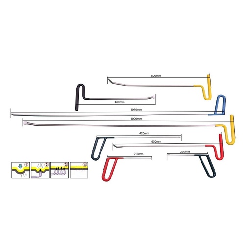 [WT04C1035] ⬡ PDR Dent bar set 8pcs (WT04C1035)