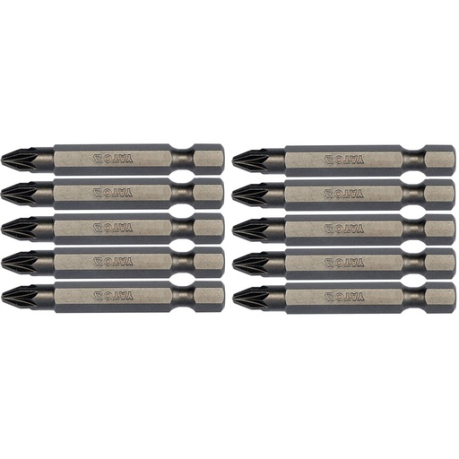 [YT78155] ⬡ POZIDRIV antgalis 1/4", 10 vnt. #2x50 mm L (YT78155, YATO)