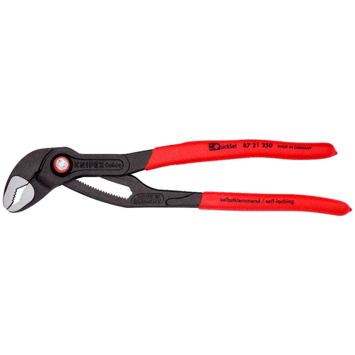 [8721250] ⬡ Vandens siurblio replės KNIPEX Cobra QuickSet 250 mm (8721250, KNIPEX)