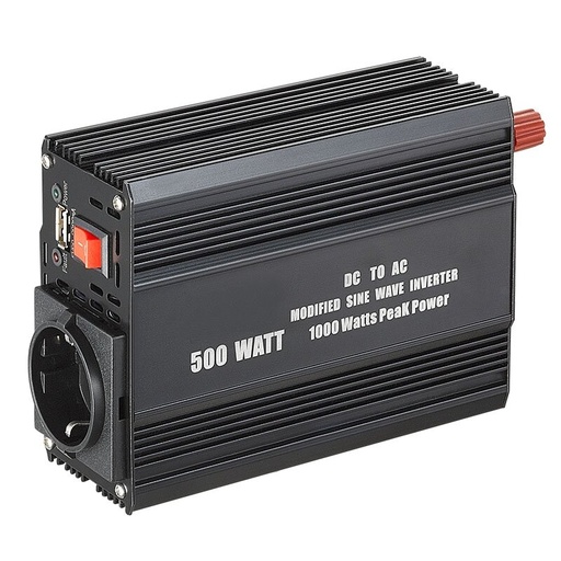 [SGM500W] ⬡ Įtampos keitiklis (inverteris)  12V/24V-230V 24V 500W (SGM500W)